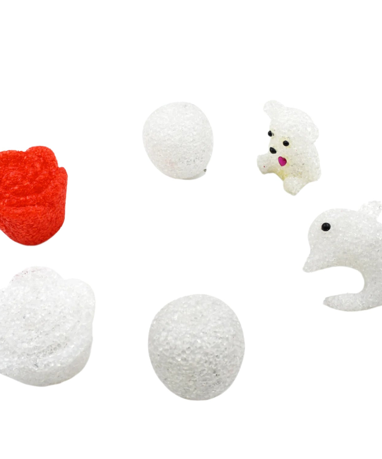 MULTI SHAPE SMALL LIGHT LAMPS LED SHAPE CRYSTAL NIGHT LIGHT LAMP (6 PC SET)