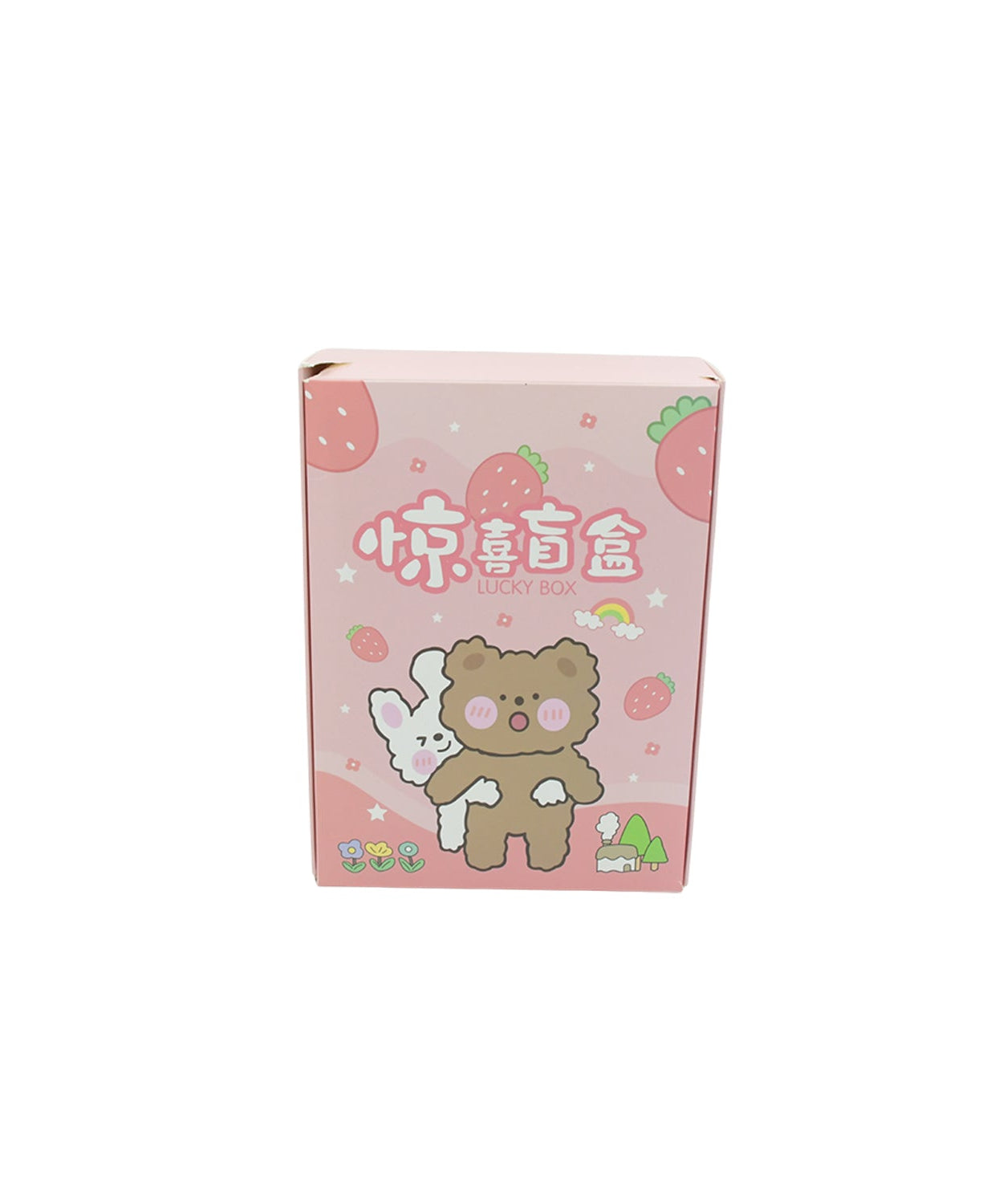 Cute cartoon stationery box with various school supplies