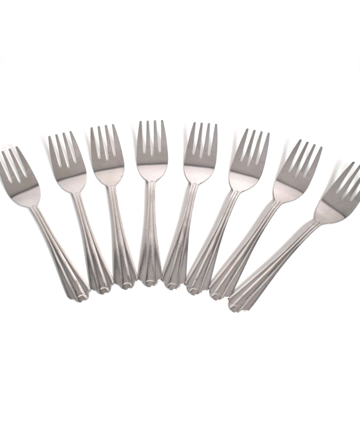 Set of 8 small dinner forks for home use