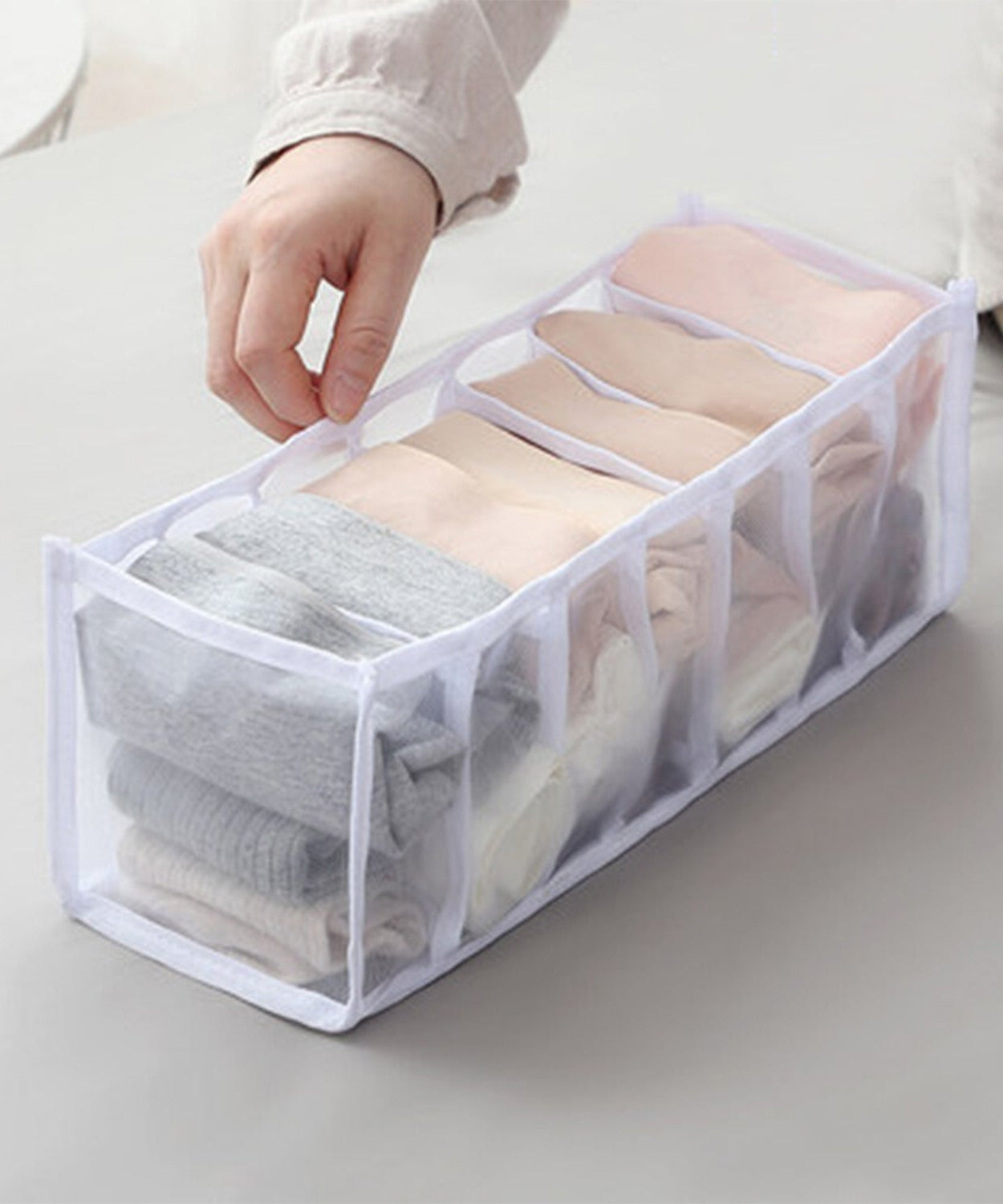 Functional laundry bag designed with 7 compartments for convenience
