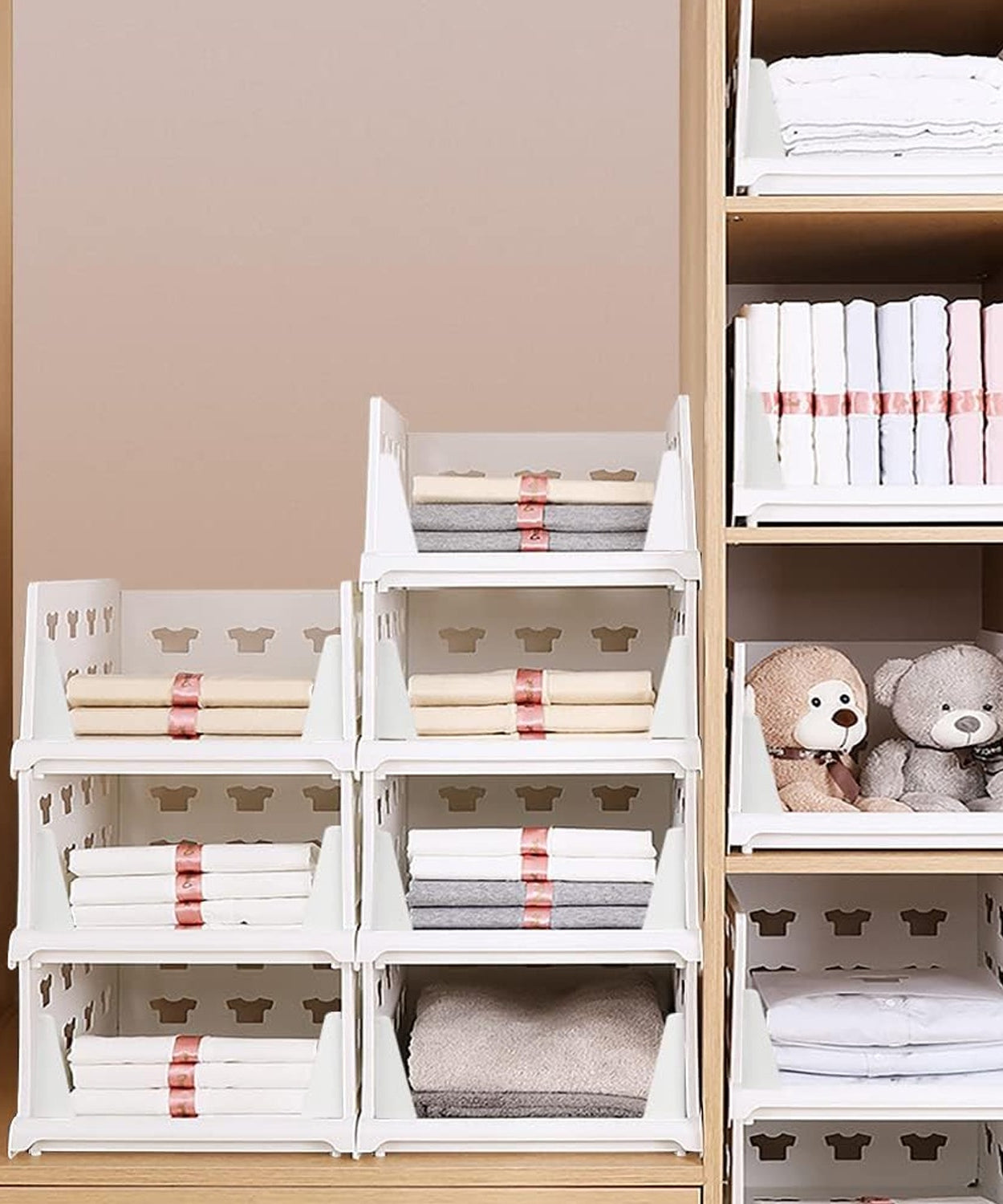 Stackable utility cart with 3 layers for versatile storage