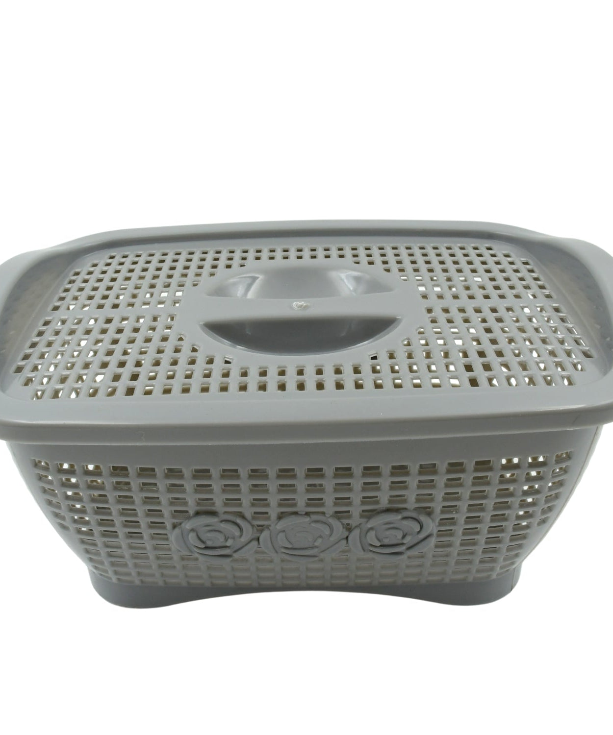 Multipurposes Plastic Basket, Organizer for Kitchen, Countertop, Cabinet, Bathroom with Lid, Plastic Storage Basket For Store Fruits, Vegetables, Magazines, Cosmetics, Stationary (1 Pc / Mix Color )