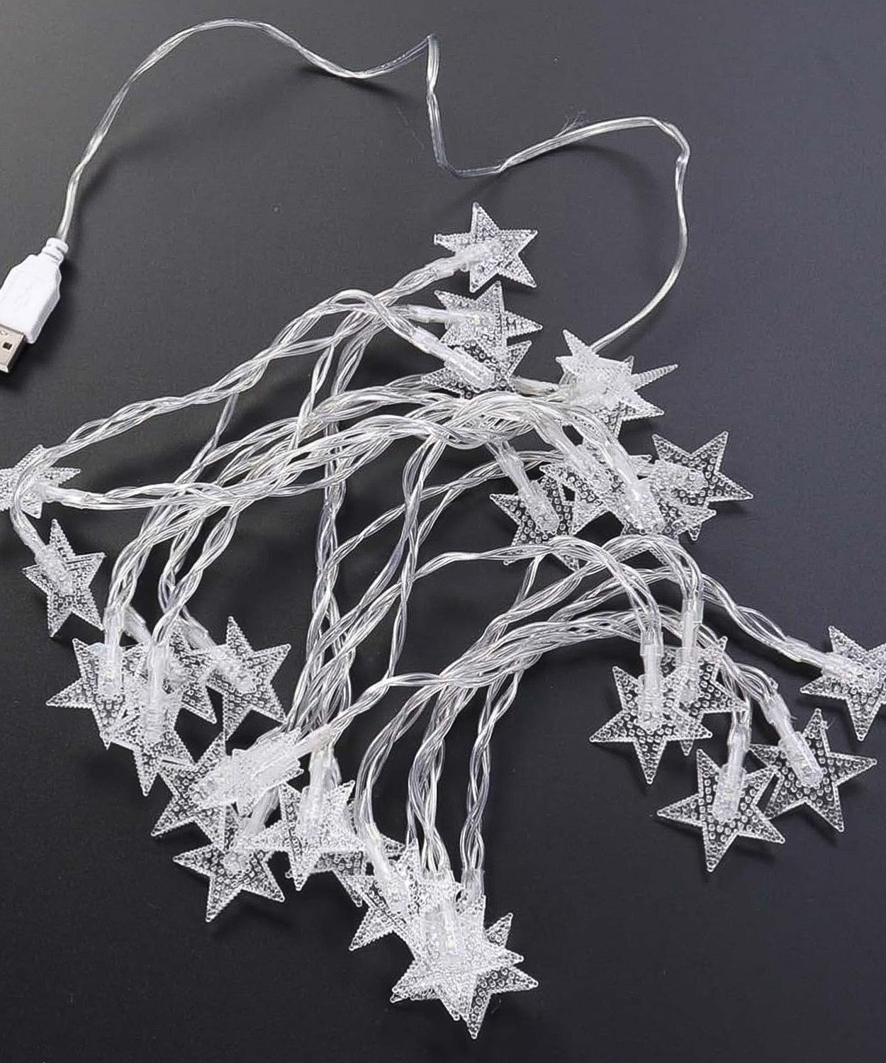 USB Powered 20 LED Decorative Star String Fairy Lights
