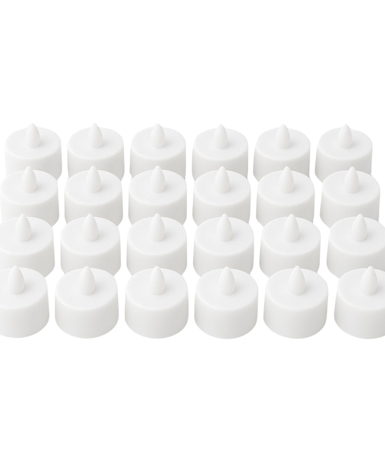 Flameless LED Tealights, Smokeless Plastic Decorative Candles - Led Tea Light Candle For Home Decoration, Diwali (Pack Of 24)