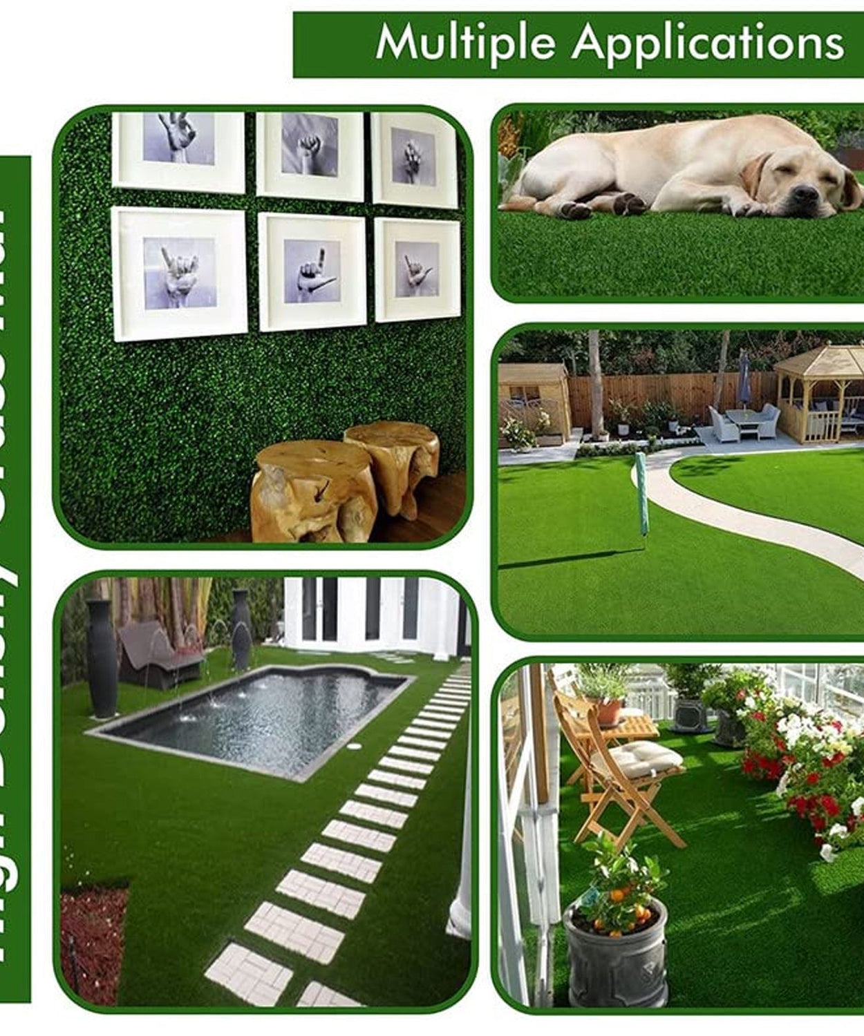 58x38cm plastic turf, soft artificial grass for doormat