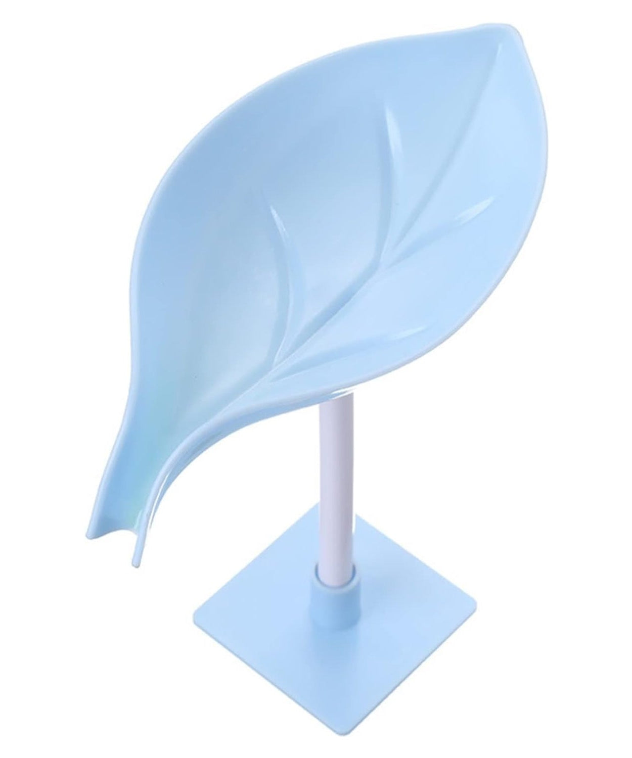 Soap Holder Leaf-Shape Self Draining Soap Dish Holder, With Suction Cup Soap Dish Suitable for Shower, Bathroom, Kitchen Sink