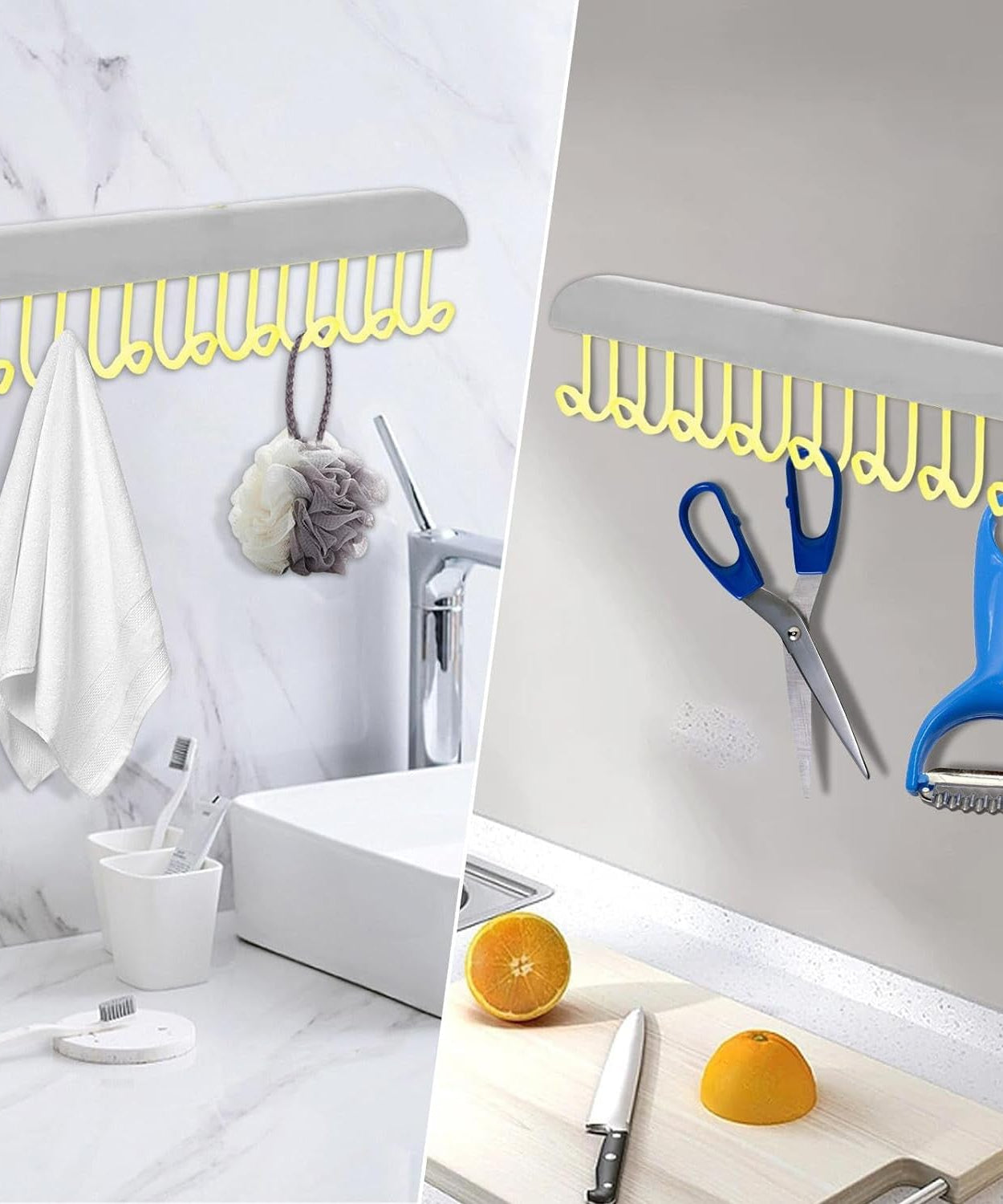 Plastic Organizer Hanger 360 Degree Rotatable Clothes Multifunctional with 8 Hooks Heavy Duty Clothing Tank Top Belt Towel Drying Rack Holder (1 pc)