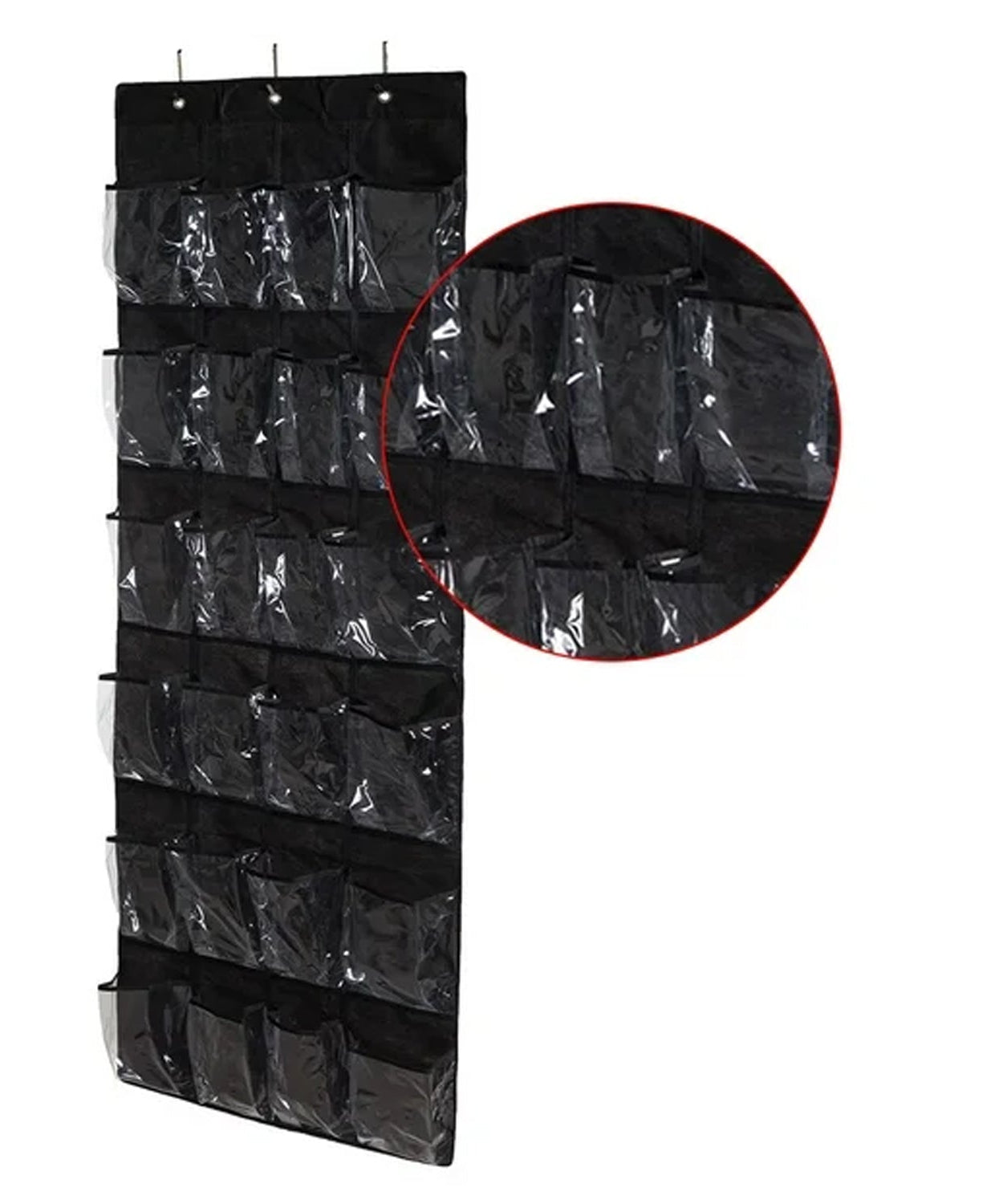 24 Grid Over the Door Shoe Organizer Rack Hanging Storage Space Saver (1 Pc)