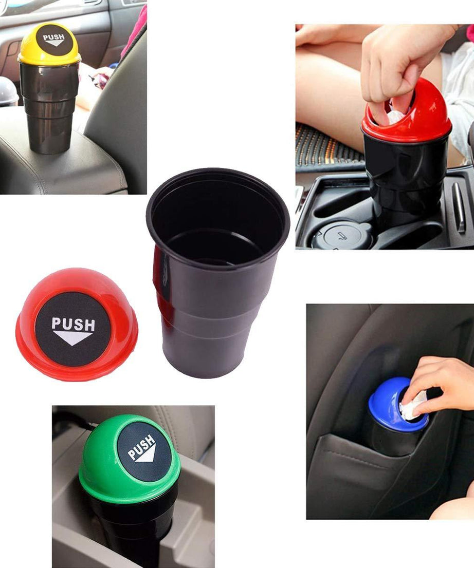 Durable dustbin for cars, ideal for waste management.