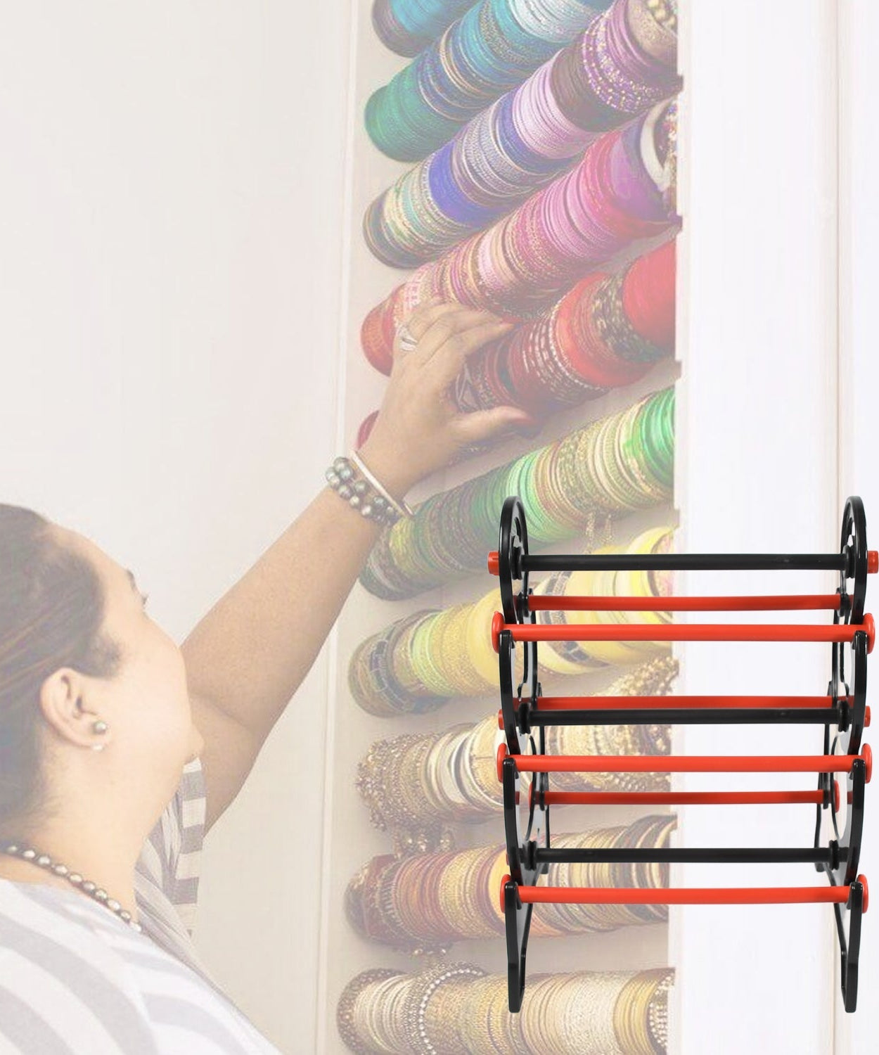 Bangle stand close-up