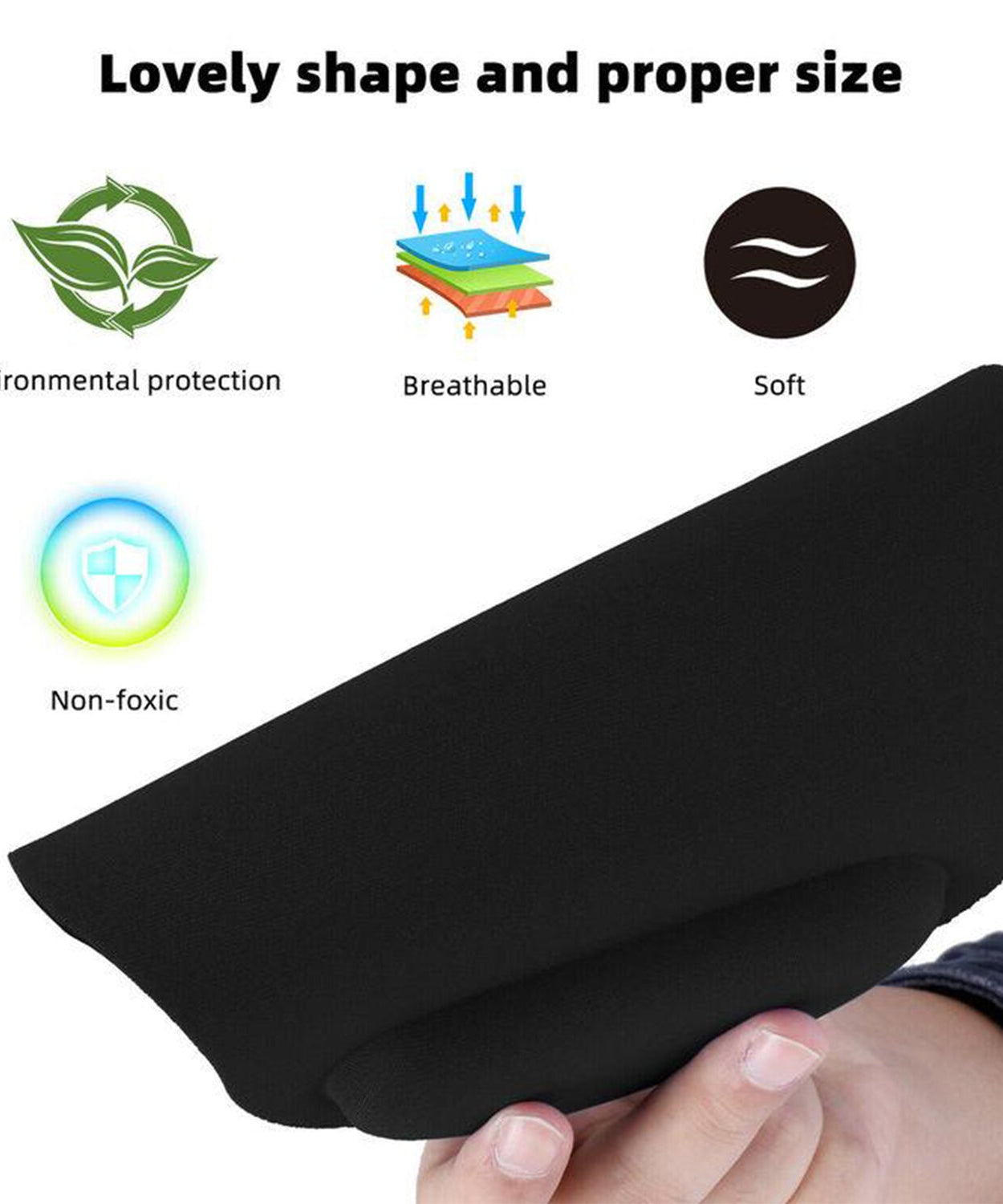 Wrist support on mouse pad