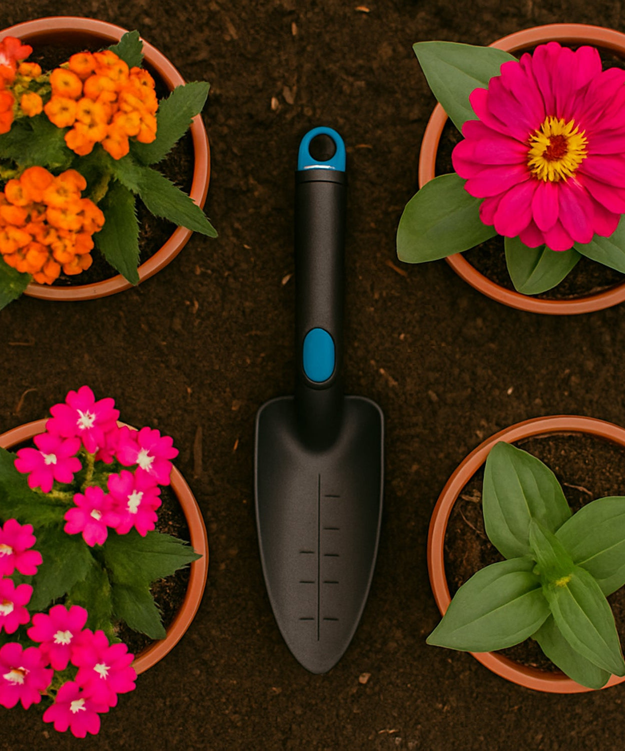 Plastic Heavy Duty Garden Hand Trowel with Measurement Marks (1 Pc)