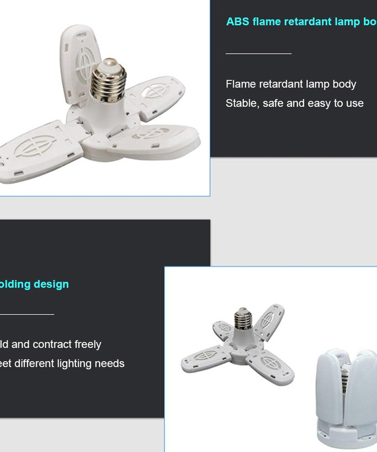 LED bulb with fan blades