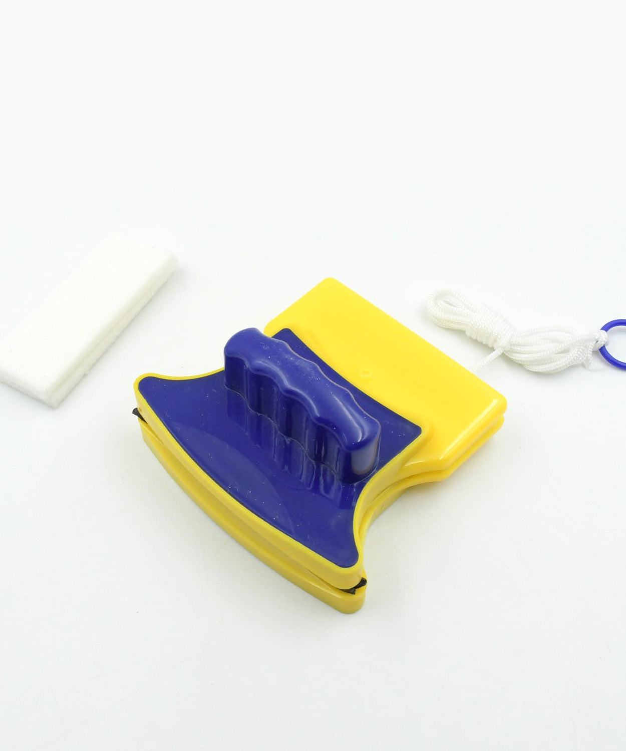 Window cleaner tool with dual sides, focusing on its use for both sides of glazed surfaces