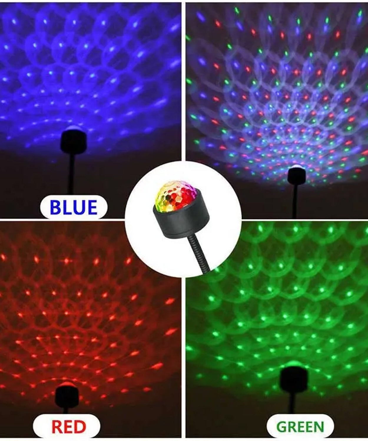 Car ceiling light with strobe effect