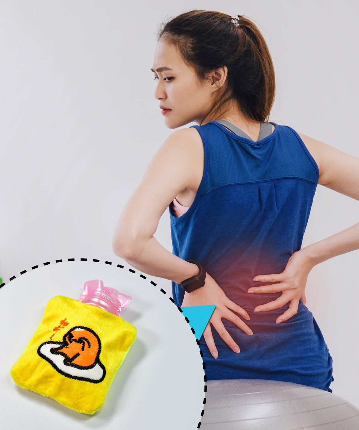 Cute yellow duck hot water bag for warmth