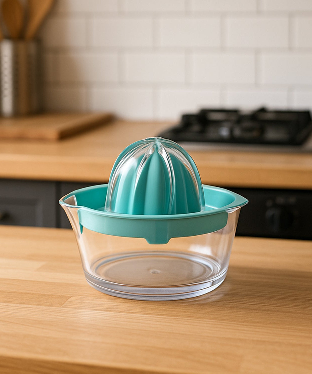 Manual Drink Orange Lemon Citrus Lime Fruit Juice Juicer Squeezer, BPA Free, Press & Pourer With Lid Plastic Manual (1 Pc)