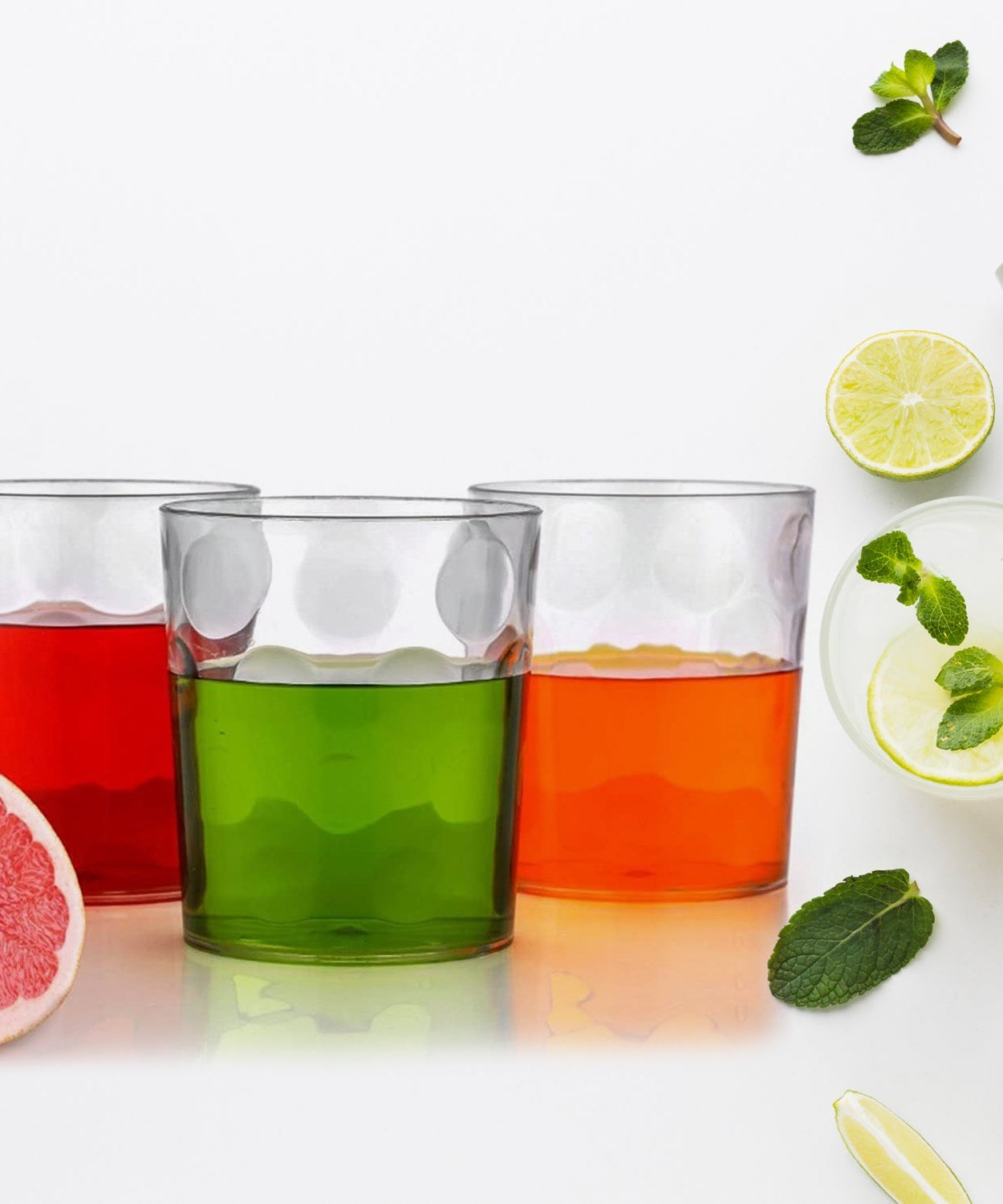 Magic Glass Clear Glass Bubble Water Juice Glasses (6 Pcs Set)