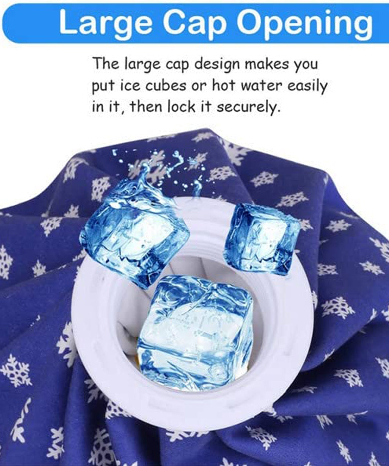 Ice pack used for relieving joint pain, demonstrating effective use