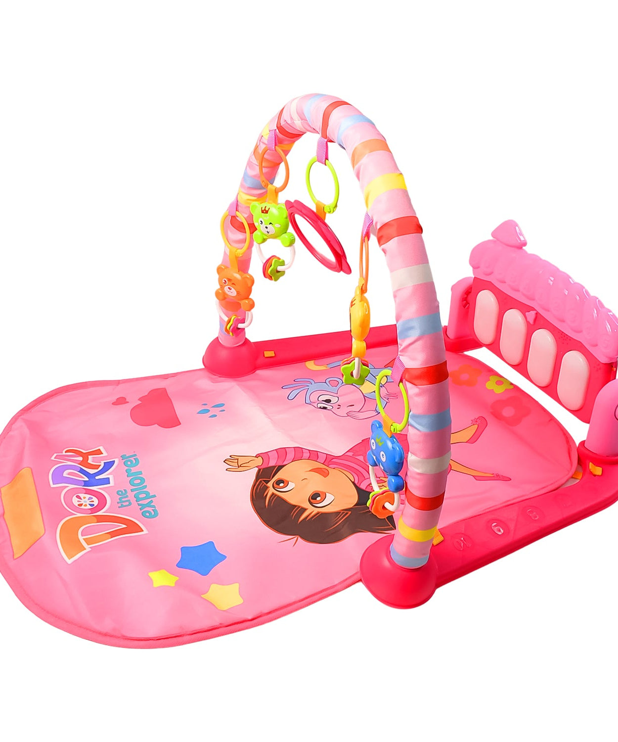 2in1 Baby Kick and Play Piano Gym Mat & Fitness Rack (1 Set)