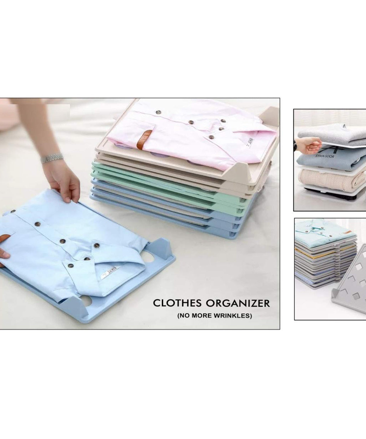 Easy-to-use cloth organizer for maintaining an organized ironing shop.