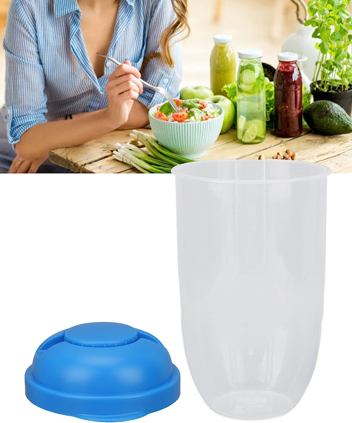 Business-friendly salad cup, easy to clean and carry