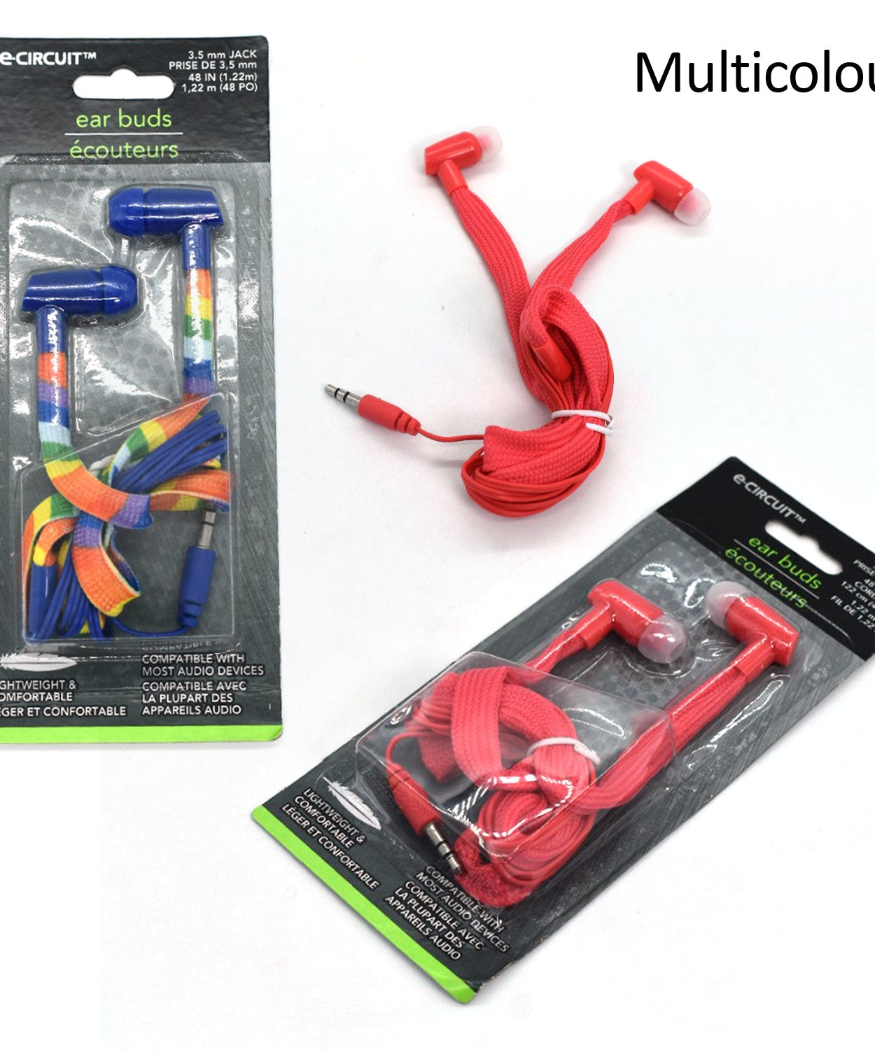 Zip printed pouch containing mobile accessories