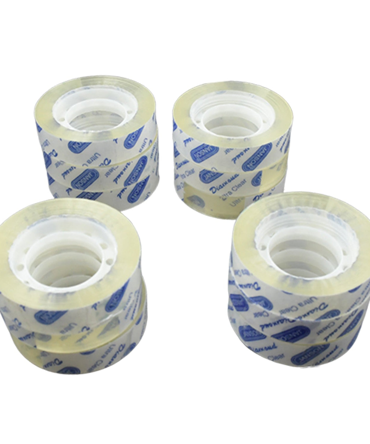 All-purpose transparent tape refills, ideal for various tasks.