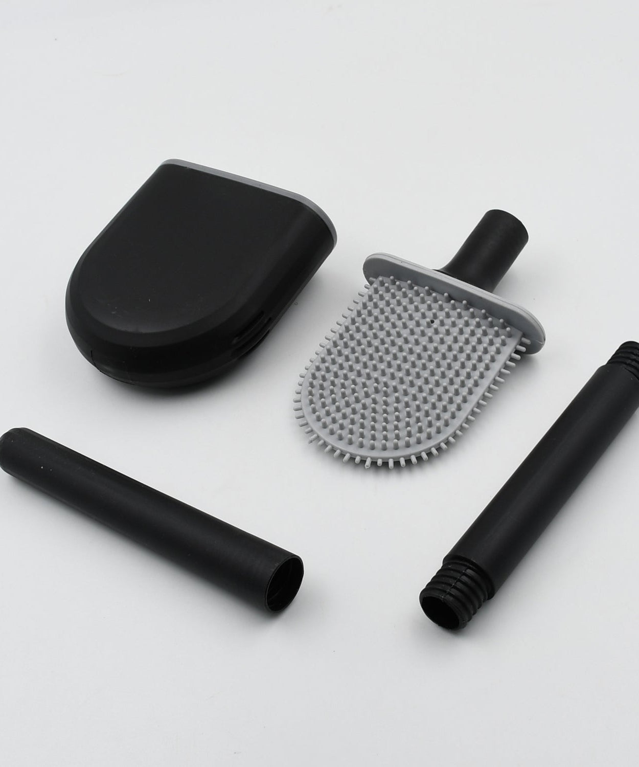 Durable toilet brush with silicone bristles