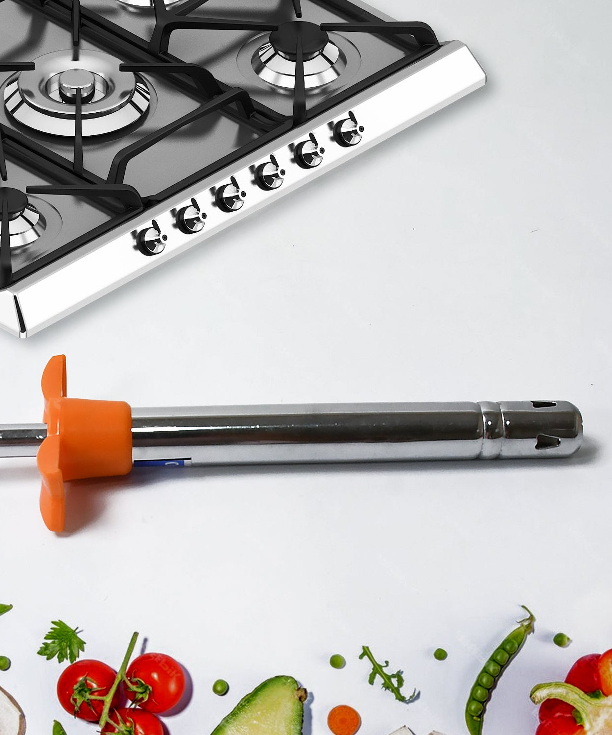 2 in 1 Kitchen Combo Lighter, Stainless Steel Durable Gas Lighter with Vegetable Cutter Peeler, For Kitchen Steel Gas Lighter (2 Pc Set)