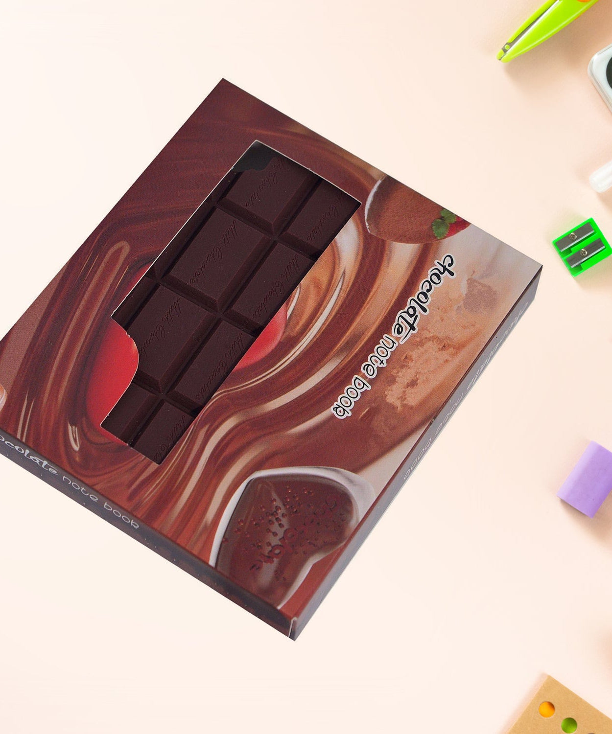 Small Chocolate Scented Bite-Shape Pocket Diary – Rectangular Memo Notebook for Kids (80 Pages)