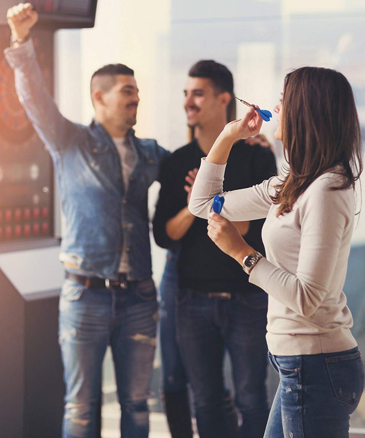 Portable dart board game