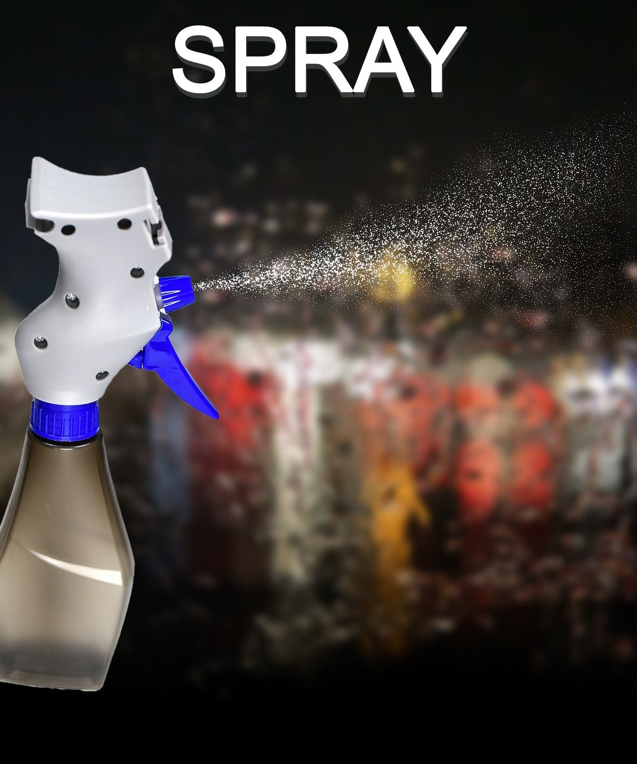 Plastic 3-in-1 spray cleaner for glass surfaces, easy use