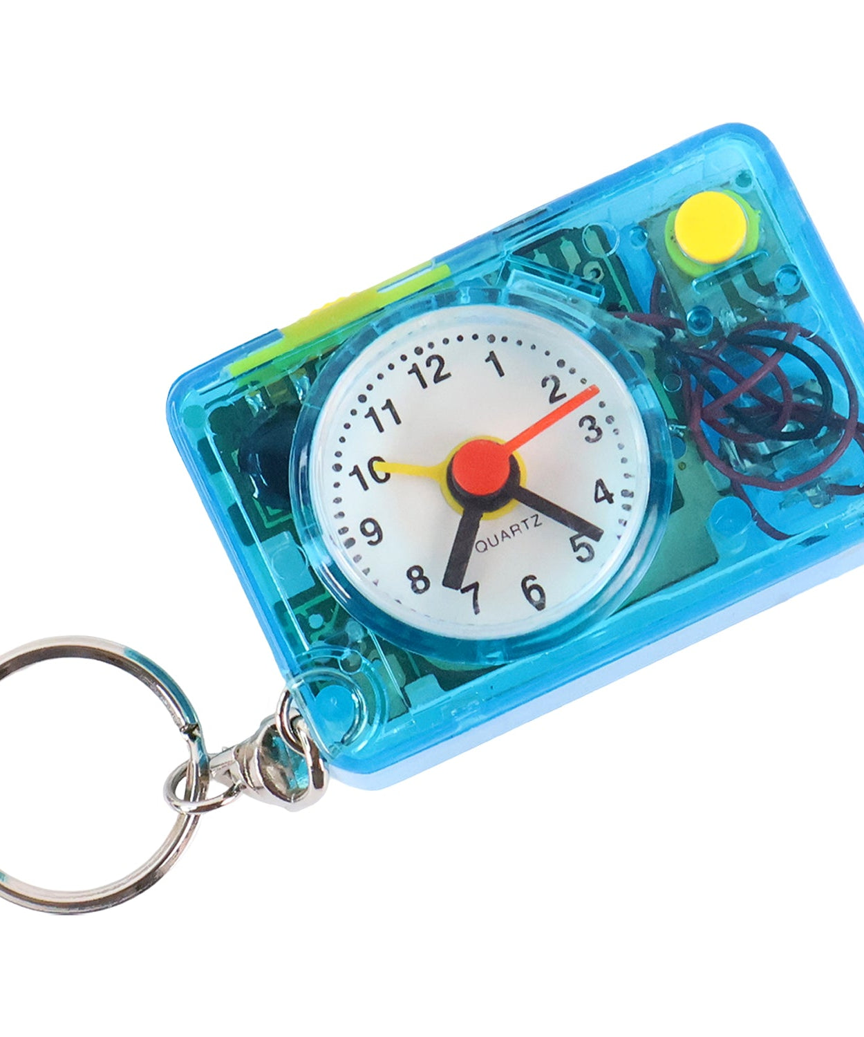 Mini Alarm Clock Keychain – 1PC Portable Quartz Analog Clock Key Ring