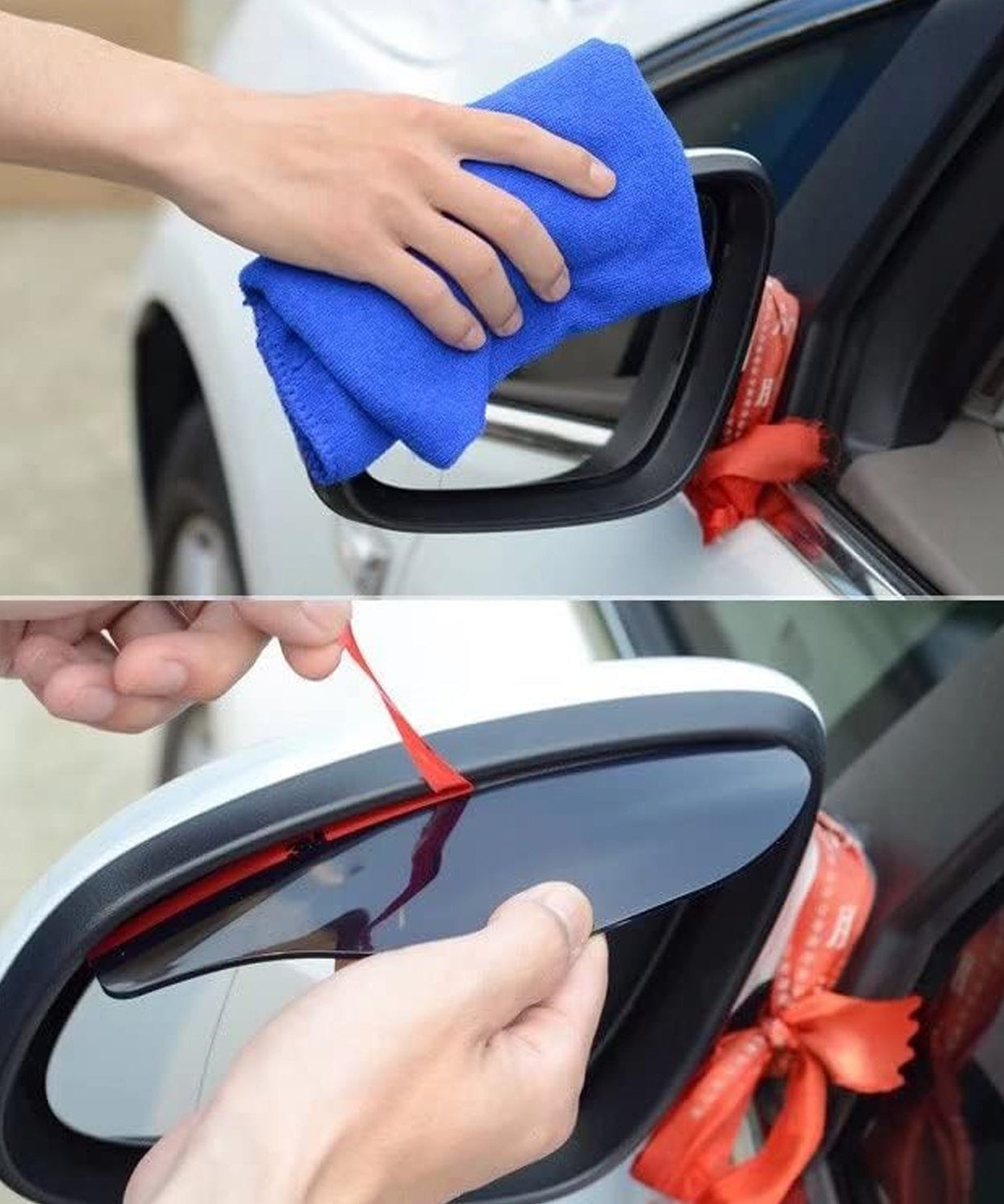 1 Pair Mirror Rain Protector Car Rearview Mirror Rain Blades Car Back Mirror Eyebrow Rain Cover Car Rearview Mirror Eyebrow Covers Flexible Protection Rainproof Decoration Accessories (2 Pcs set)