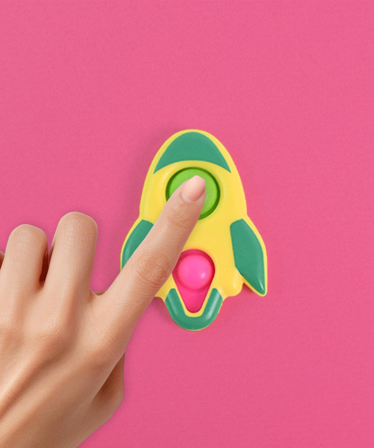 Rocket Shaped Dimple Keychain Toy (1 Pc)