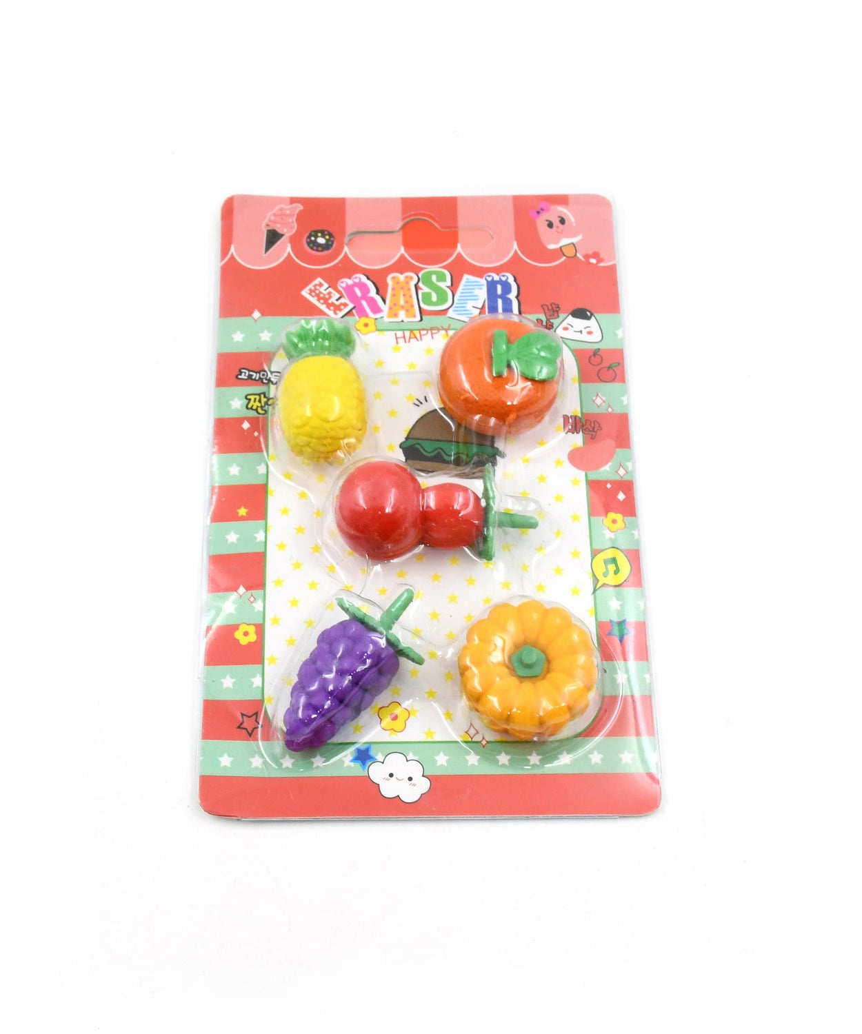 3D Mix Design Fancy & Stylish Colorful Erasers – Cute Novelty Eraser Set for Kids & School Prize (1 Set)