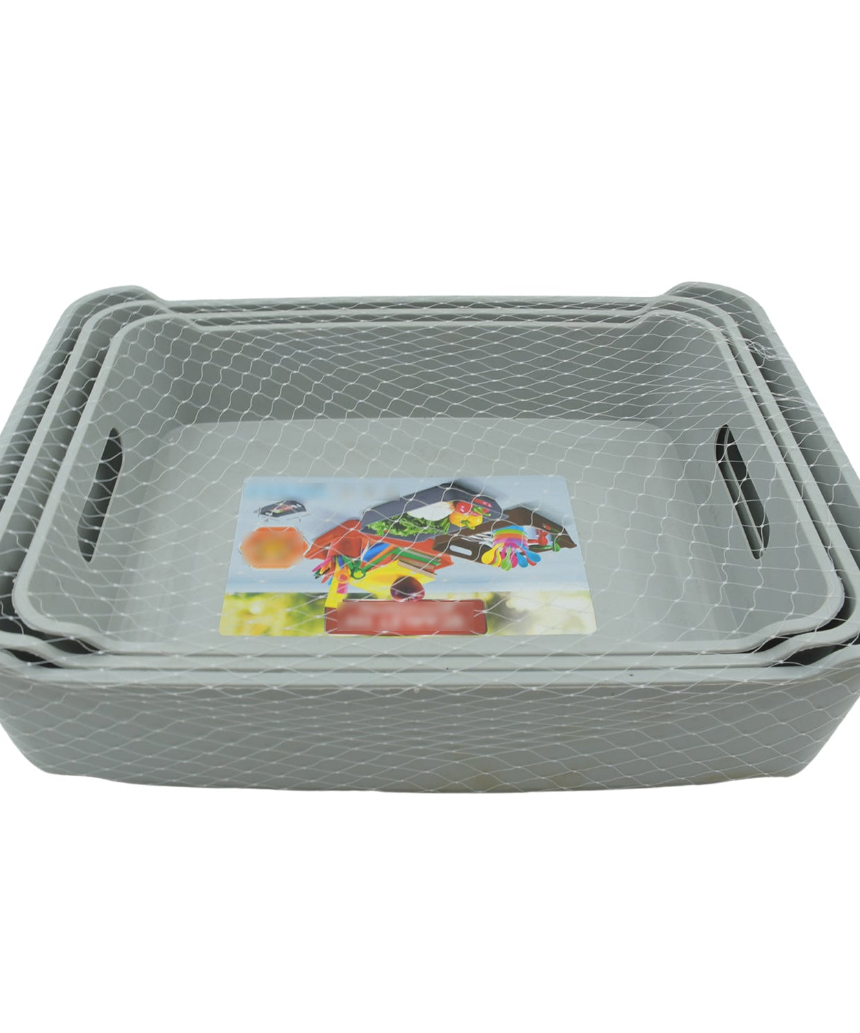 Multipurpose Organising & Storage Plastic Tray,  Fruit & Vegetable/ Multi Purpose Tray, Organizer for Kitchen, Countertop, Cabinet, Bathroom Plastic Storage Basket For Store Fruits, Vegetables, Magazines, Cosmetics, Stationary Set of 3
