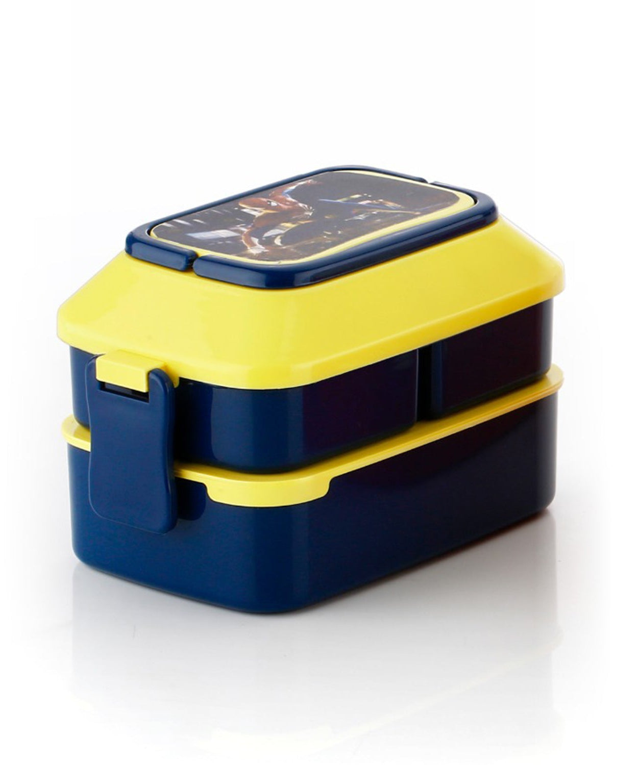 5621 Double Layer Lunch Box Stylish Lid Lunch Box With Fork & Spoon Lunch Box For Children School Lunch Box 