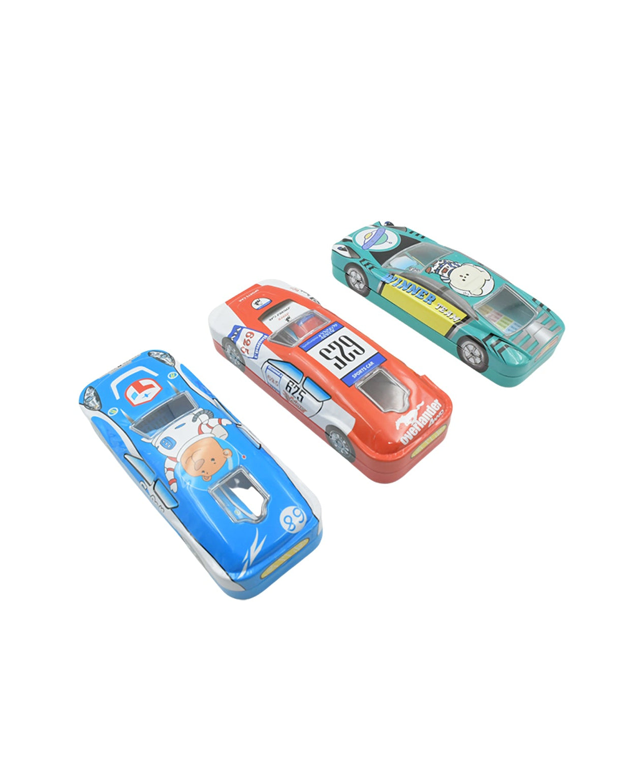Car-shaped pencil box for kids with stationery