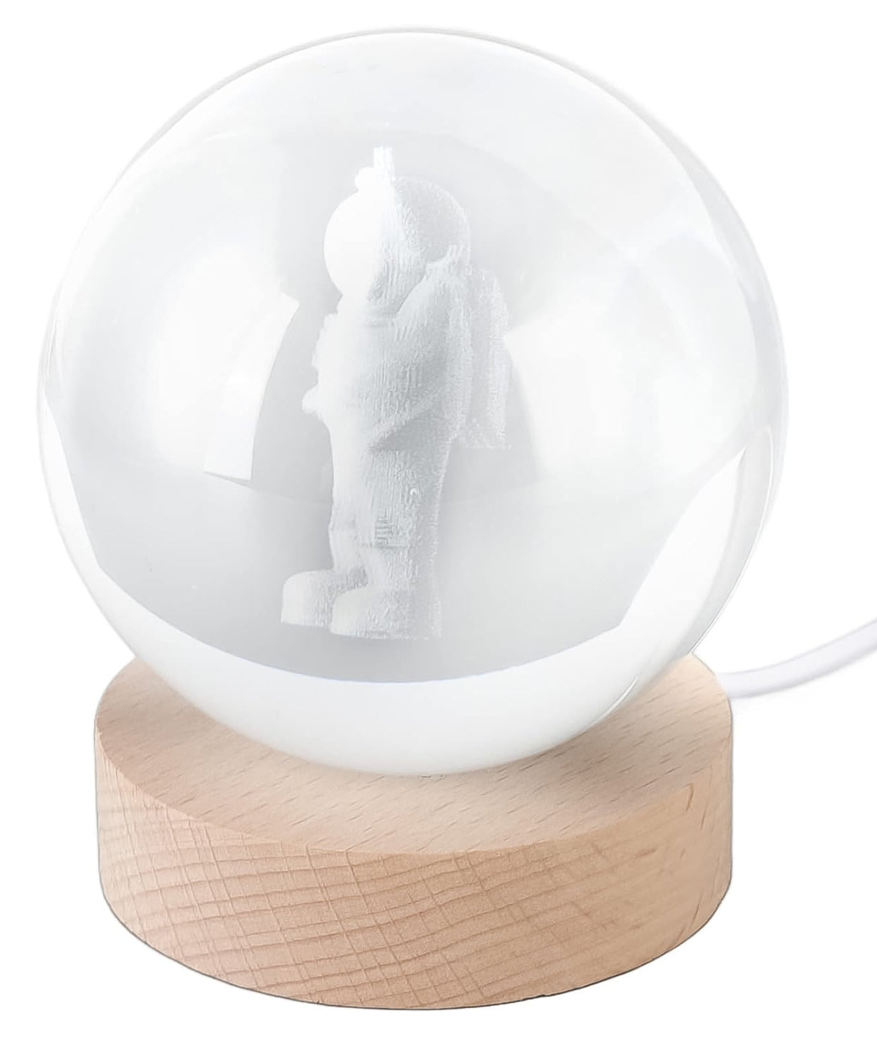 Moon 3D Crystal Ball Lamps with Base For Bedroom 3D Lamps (1 Pc)