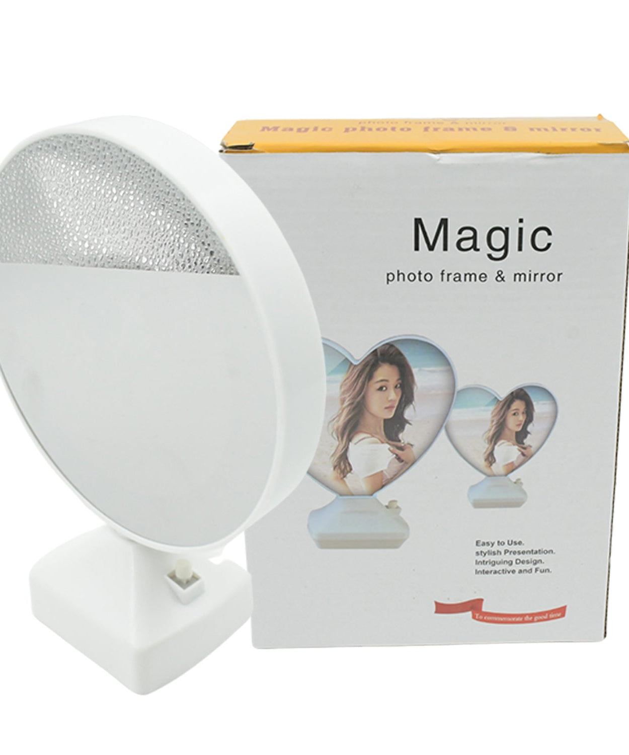 Plastic 2 in 1 Mirror Come Photo Frame with Led Light