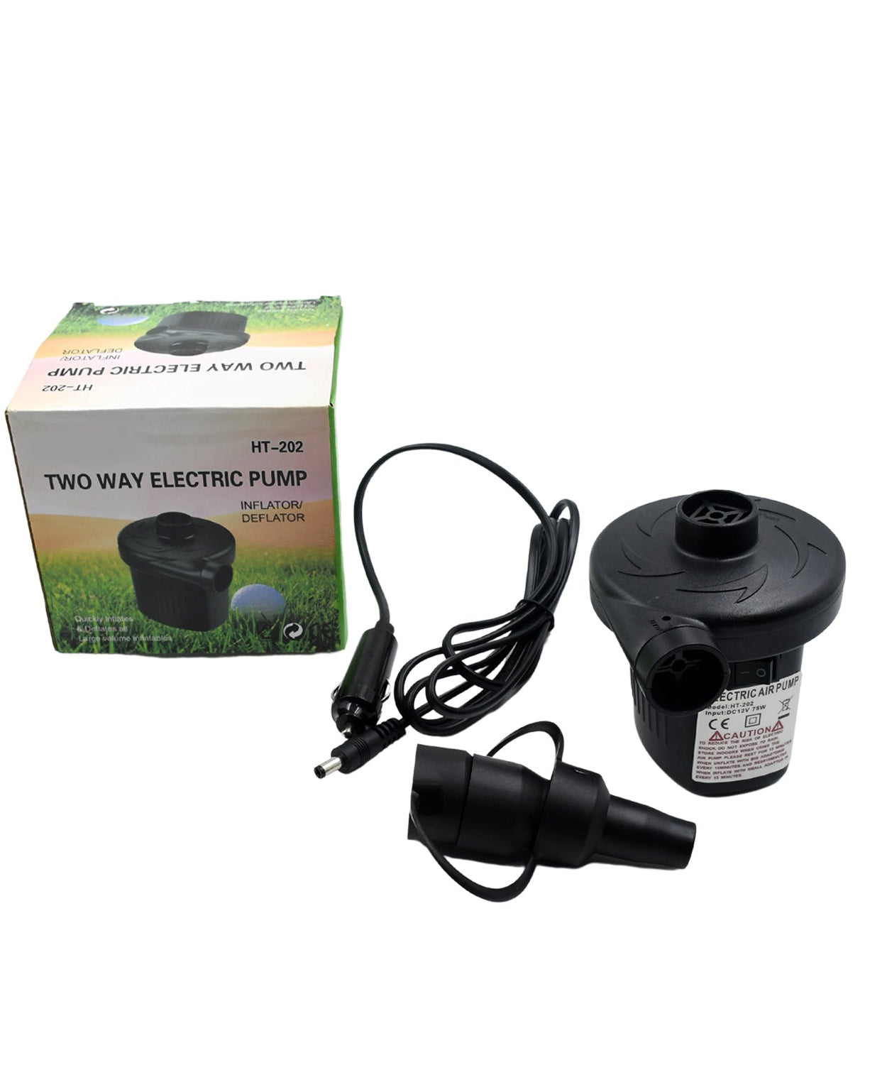 Electric air pump for inflating and deflating