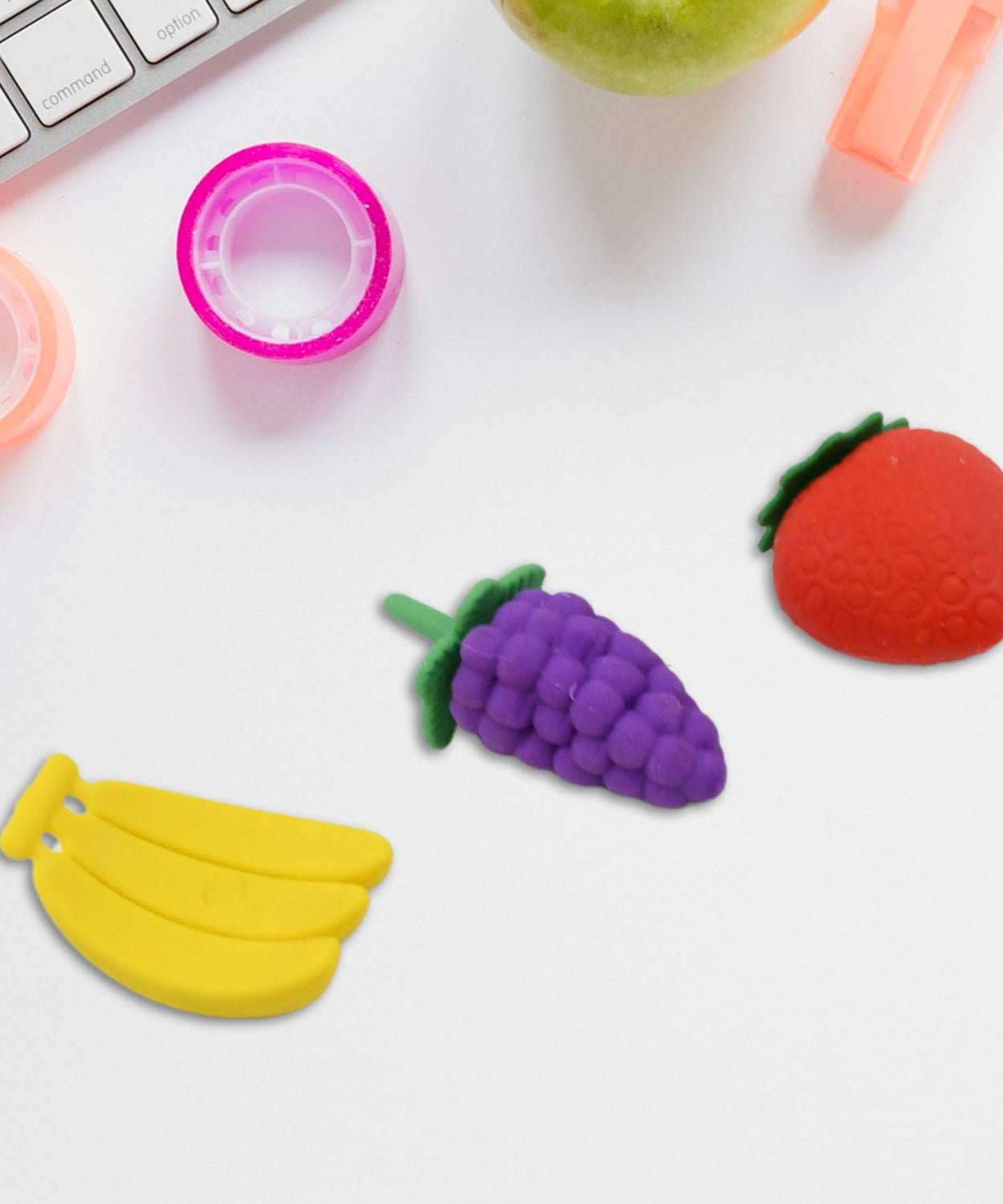 3D Food Fancy & Colorful Erasers – Cute Novelty Eraser Set for Kids & School Prize (1 Set / Mix Design & Color)