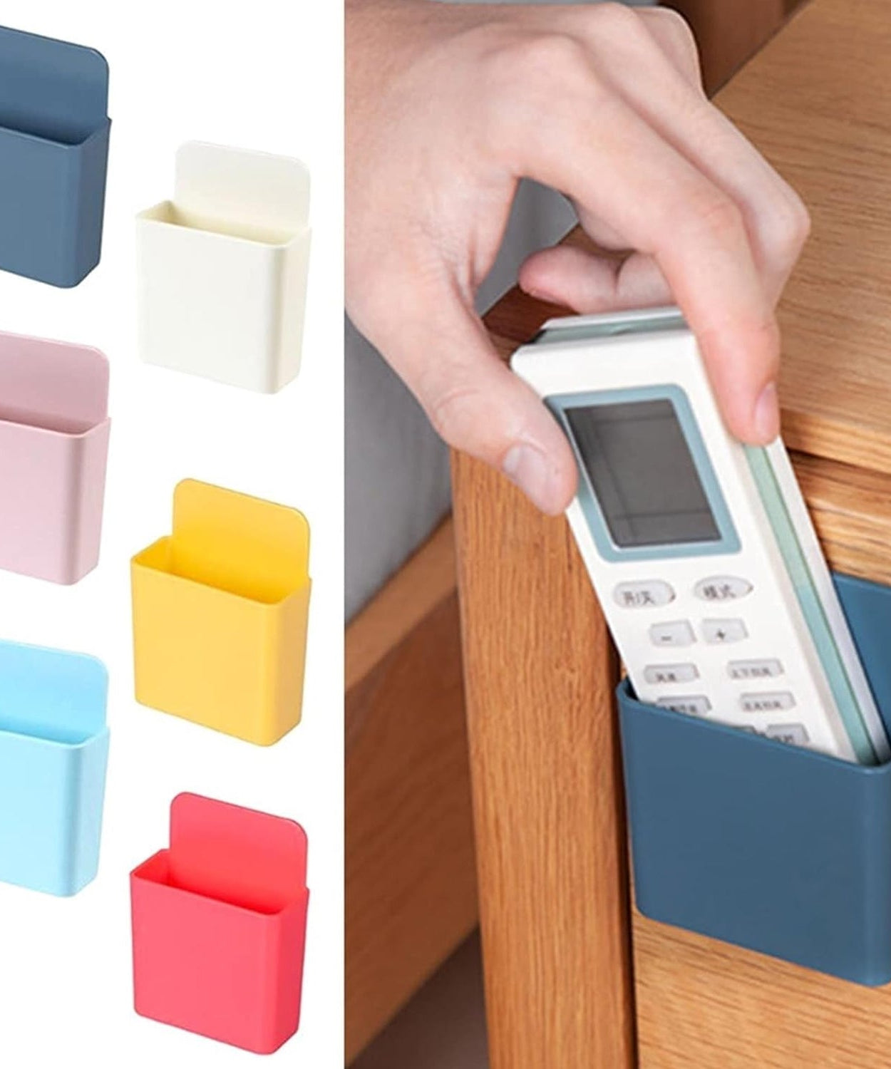 Wall-mounted holder for easy access to remotes and phones