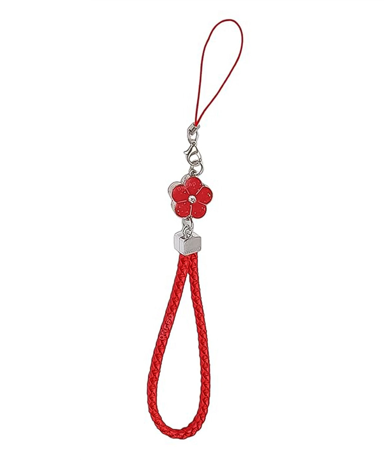 Flower Shape metal alloy pendant Nylon Braided leather hand strap lanyard phone (1 Pc / Multicolor)