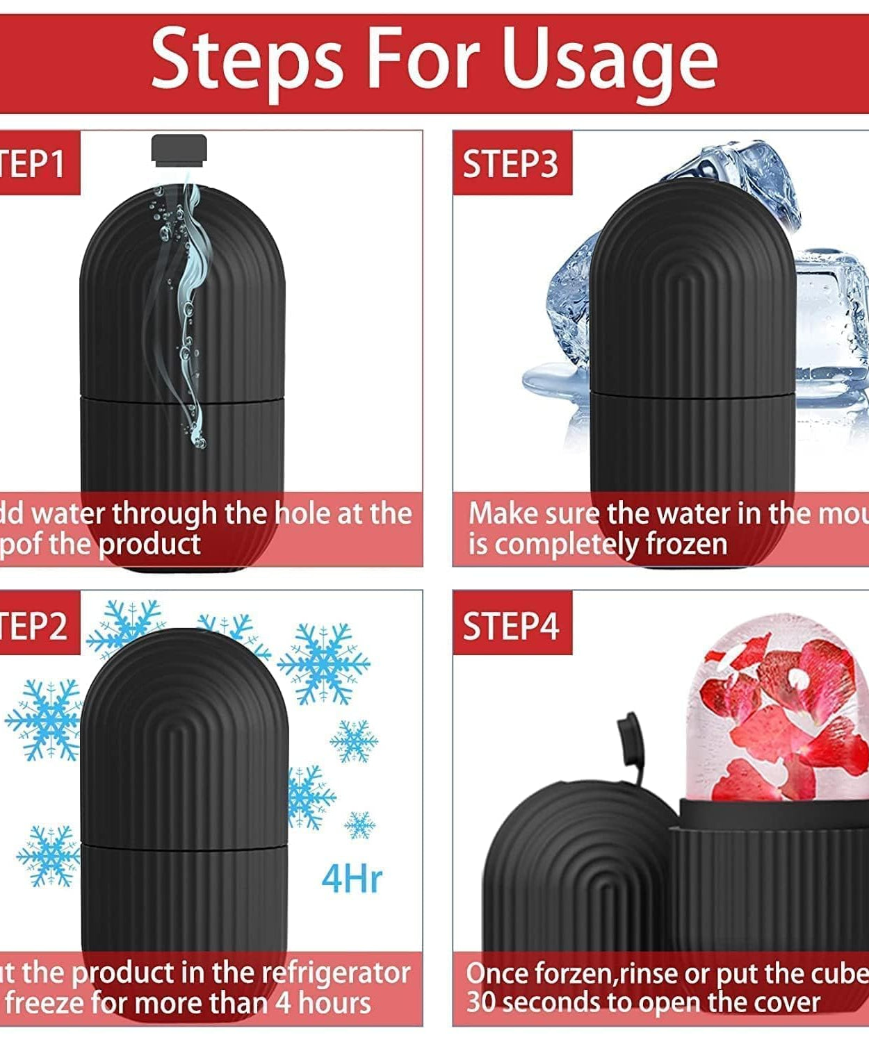 Face ice treatment roller