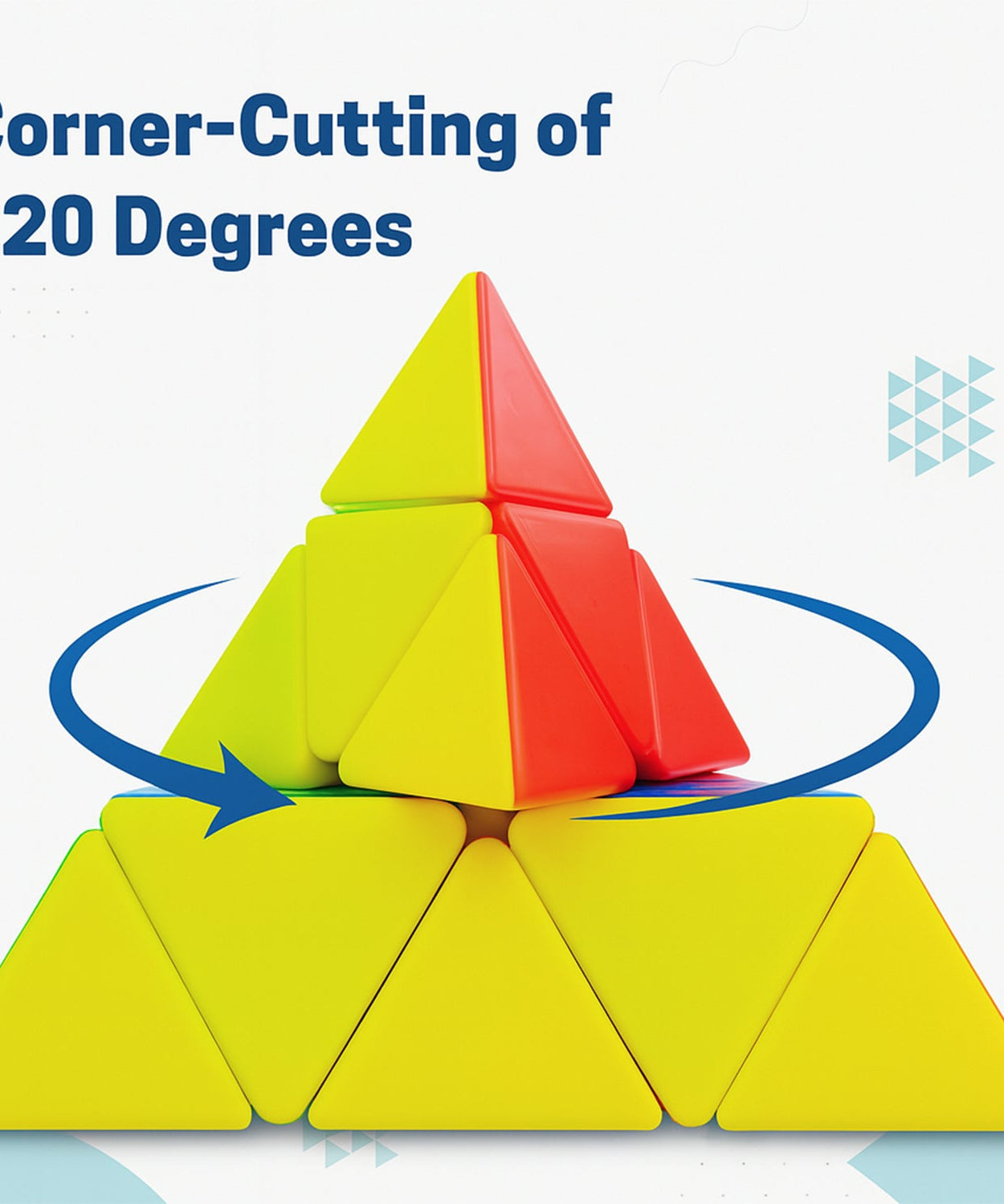 Fast Rotating Pyraminx Puzzle Cube
