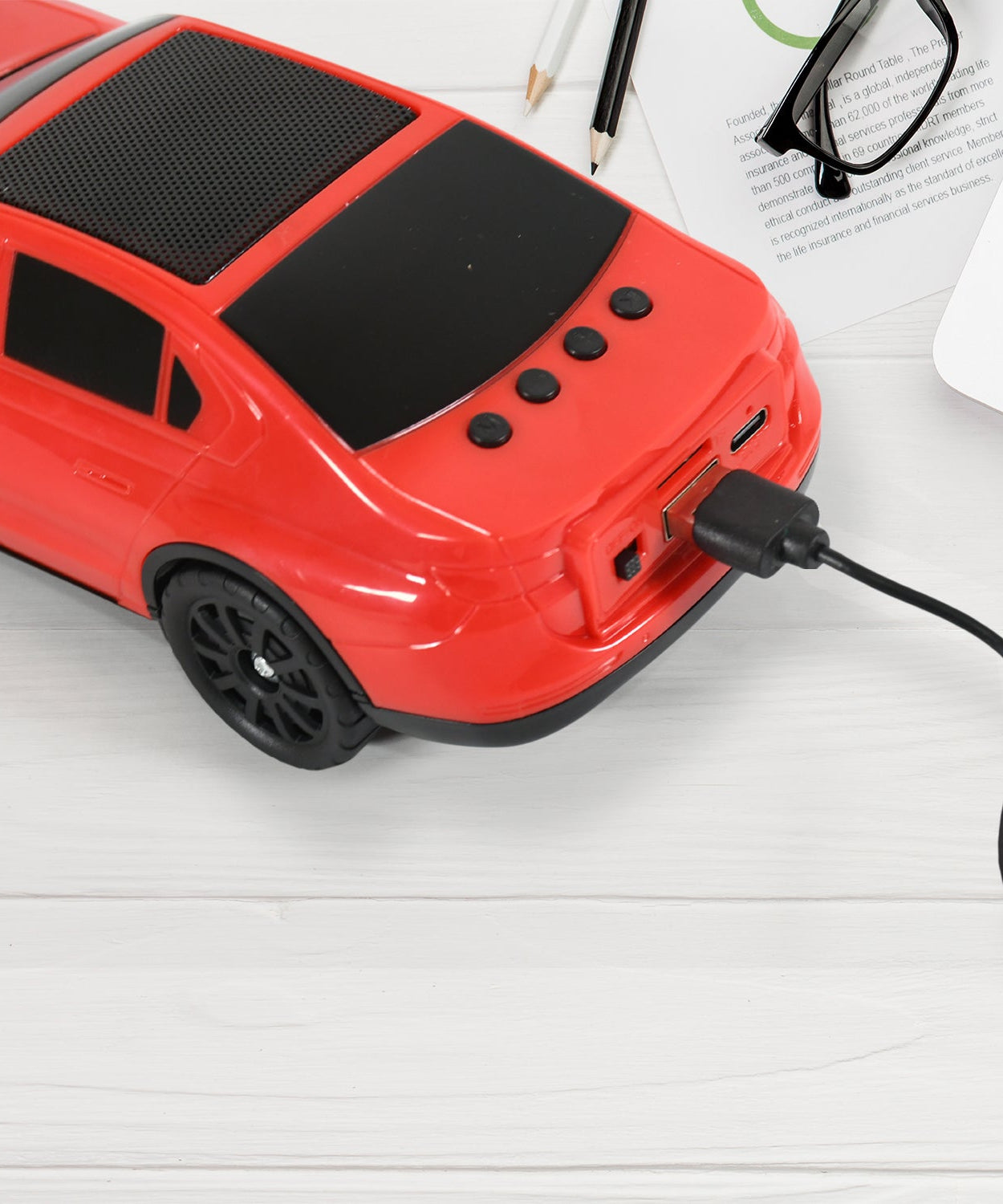 Wireless Bluetooth Speaker Portable Car Shape Music Speaker Support Bluetooth, TF Card, USB, Fm Radio Function Unique Shape Car Speaker