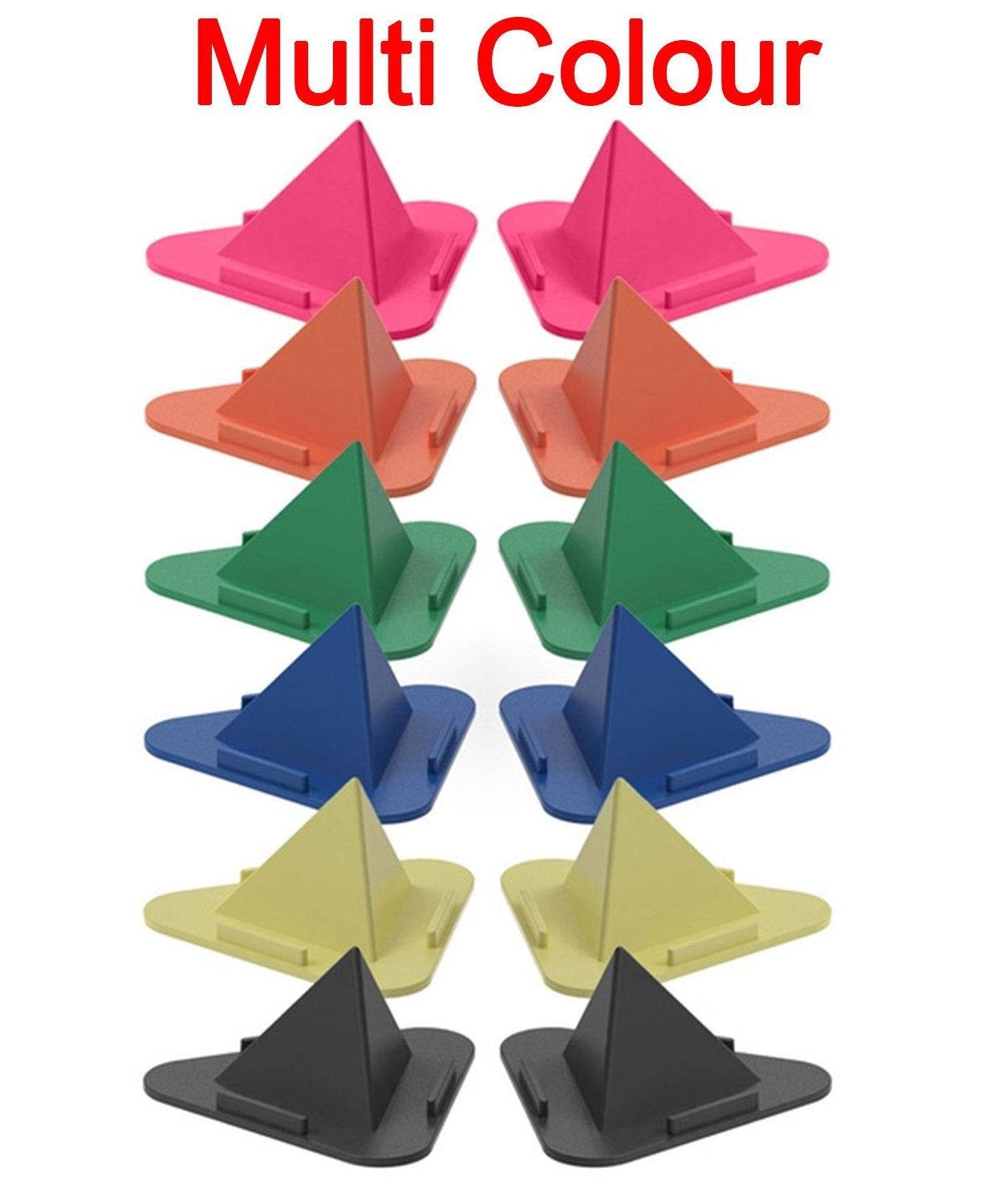 Pyramid stand set with flexible phone viewing angles